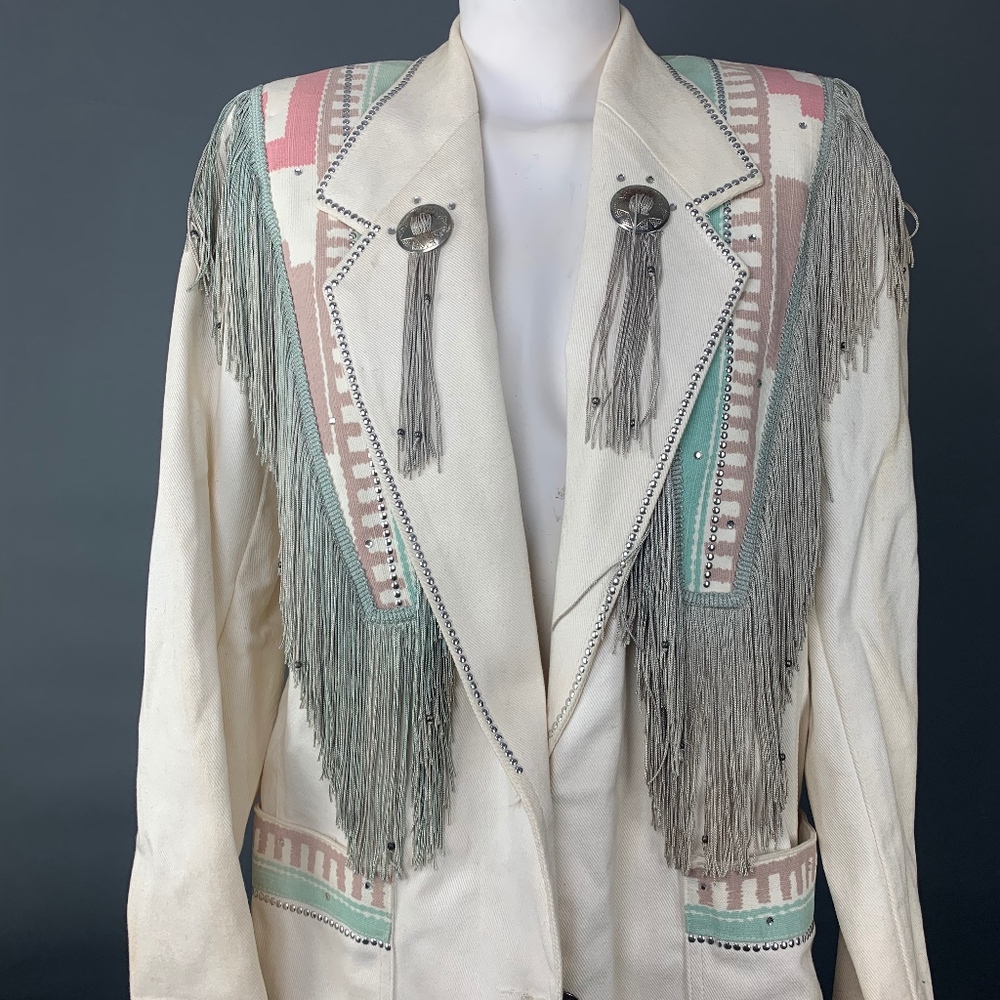 Vintage Beige Western Jacket/Blazer